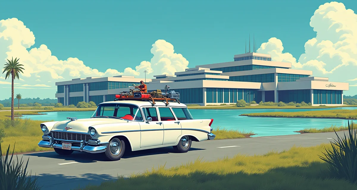 Ghostbusters Ecto-1 Spotted Near American Dream Meadowlands