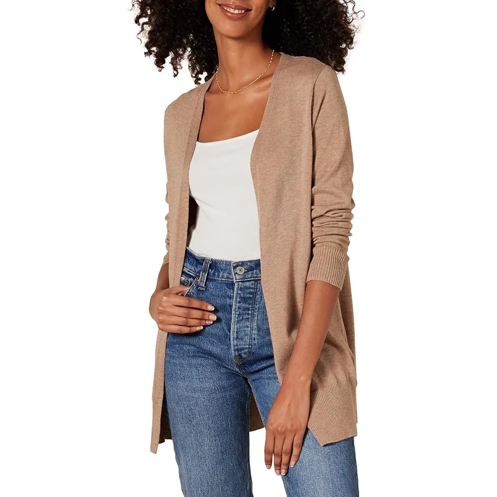 Lightweight Open-Front Cardigan