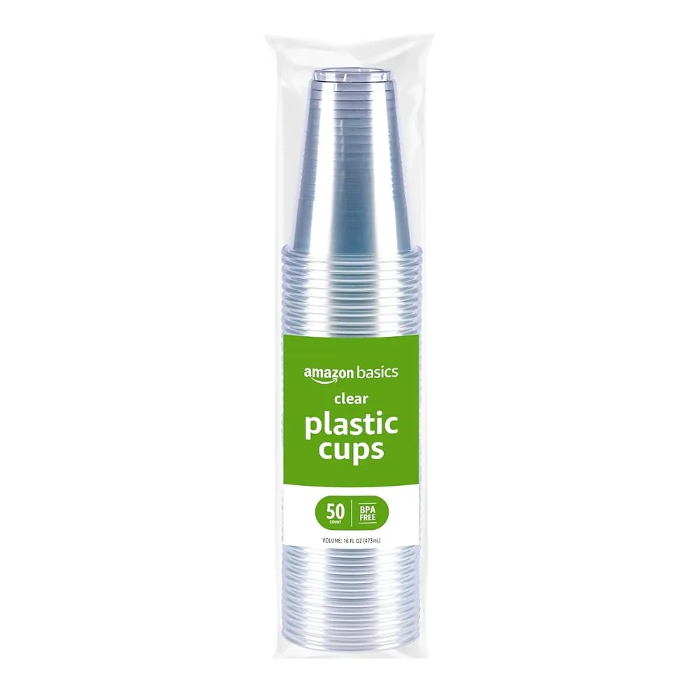 Clear Plastic Cups (50-Count)