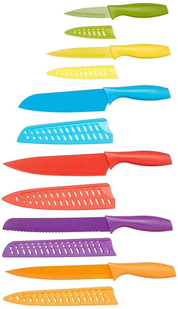 12-Piece Color-Coded Knife Set