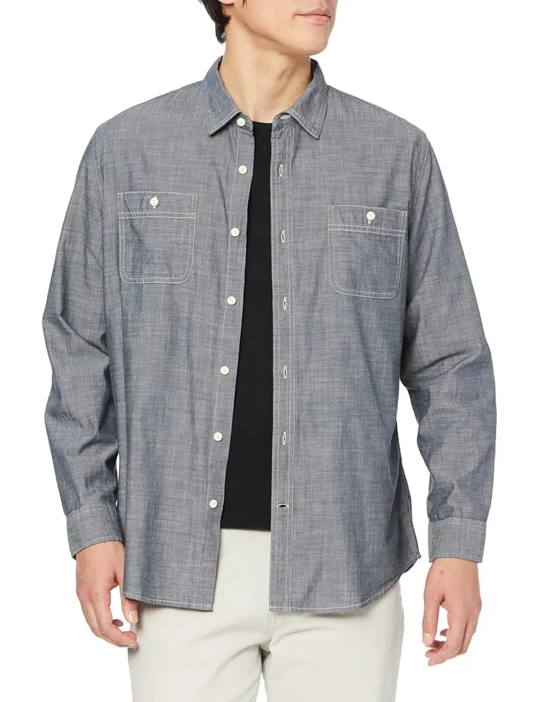 Long-Sleeve Chambray Shirt