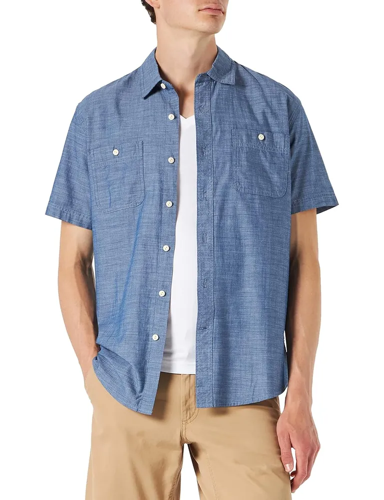 Short-Sleeve Chambray Shirt