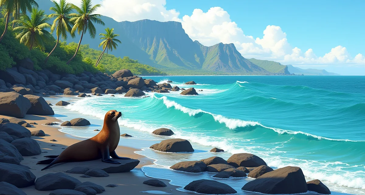 Tourist Throws Rock at Hawaiian Monk Seal Lani in Maui