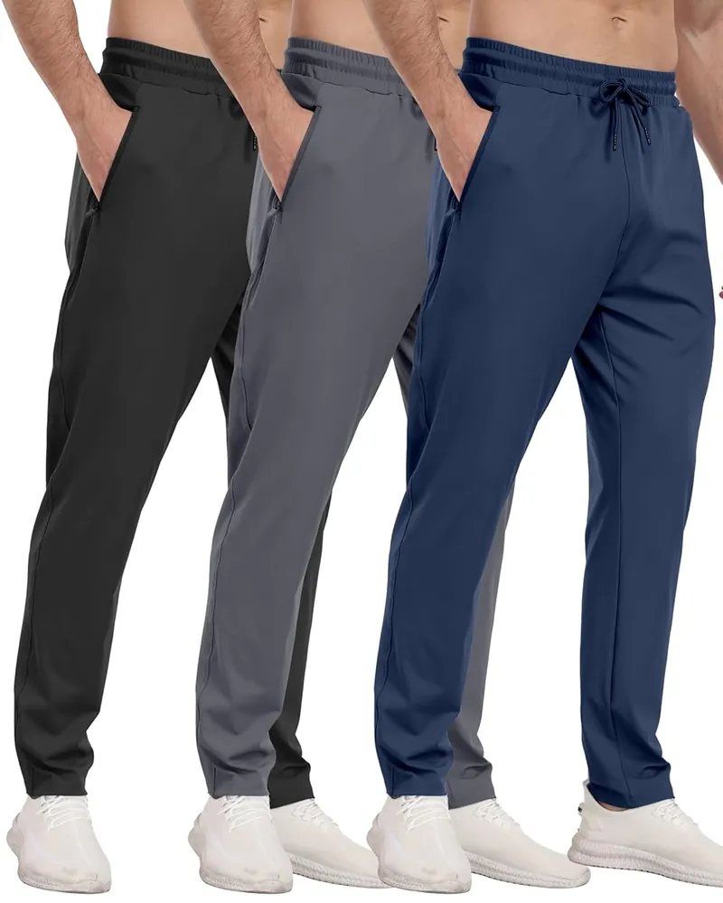 Athletic Zipper-Pocket Joggers
