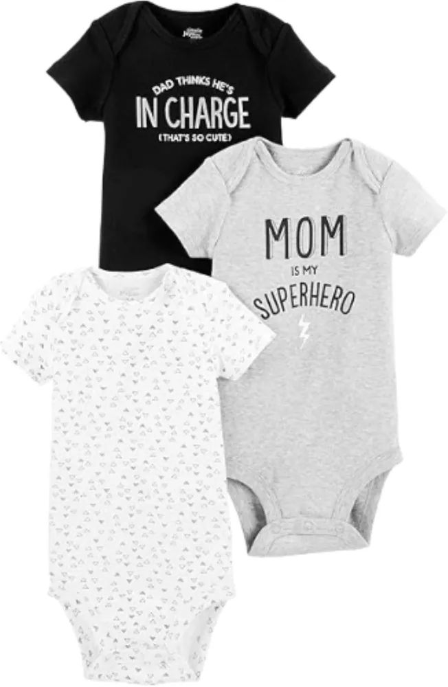 Baby Short-Sleeve Bodysuit 3-Pack
