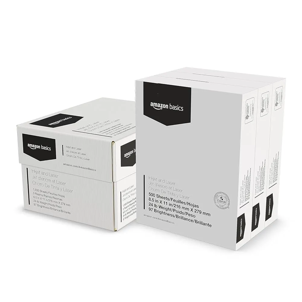 Bright White Printer Paper (1500 Sheets)